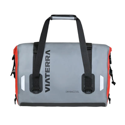 【受注販売：お届け約1ヶ月】ViaTerra Drybag 55L| 100%防水 バイクのシートバッグ TPU3層ラミネート加工・超音波溶着技術 | 4WAY仕様