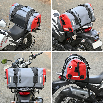 【受注販売：お届け約1ヶ月】ViaTerra Drybag 55L| 100%防水 バイクのシートバッグ TPU3層ラミネート加工・超音波溶着技術 | 4WAY仕様