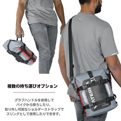 【受注販売：お届け約1ヶ月後】ViaTerra Drybag 8L| 100%防水 バッグ（テールバッグ/リアラックバッグ ・多目的マウント付きユニバーサル） TPU3層ラミネート加工・超音波溶着技術