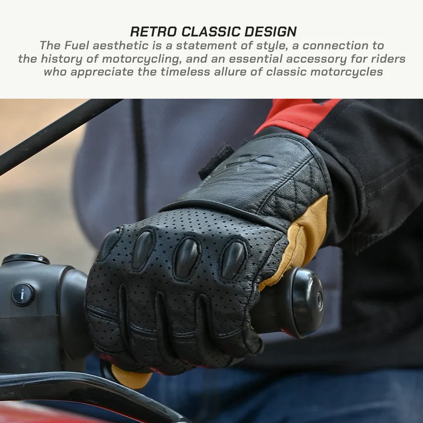ViaTerra FUEL レトロクラシック レザーライディンググローブ